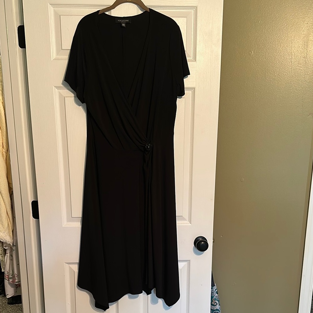 Perceptions Black Asymmetrical Dress